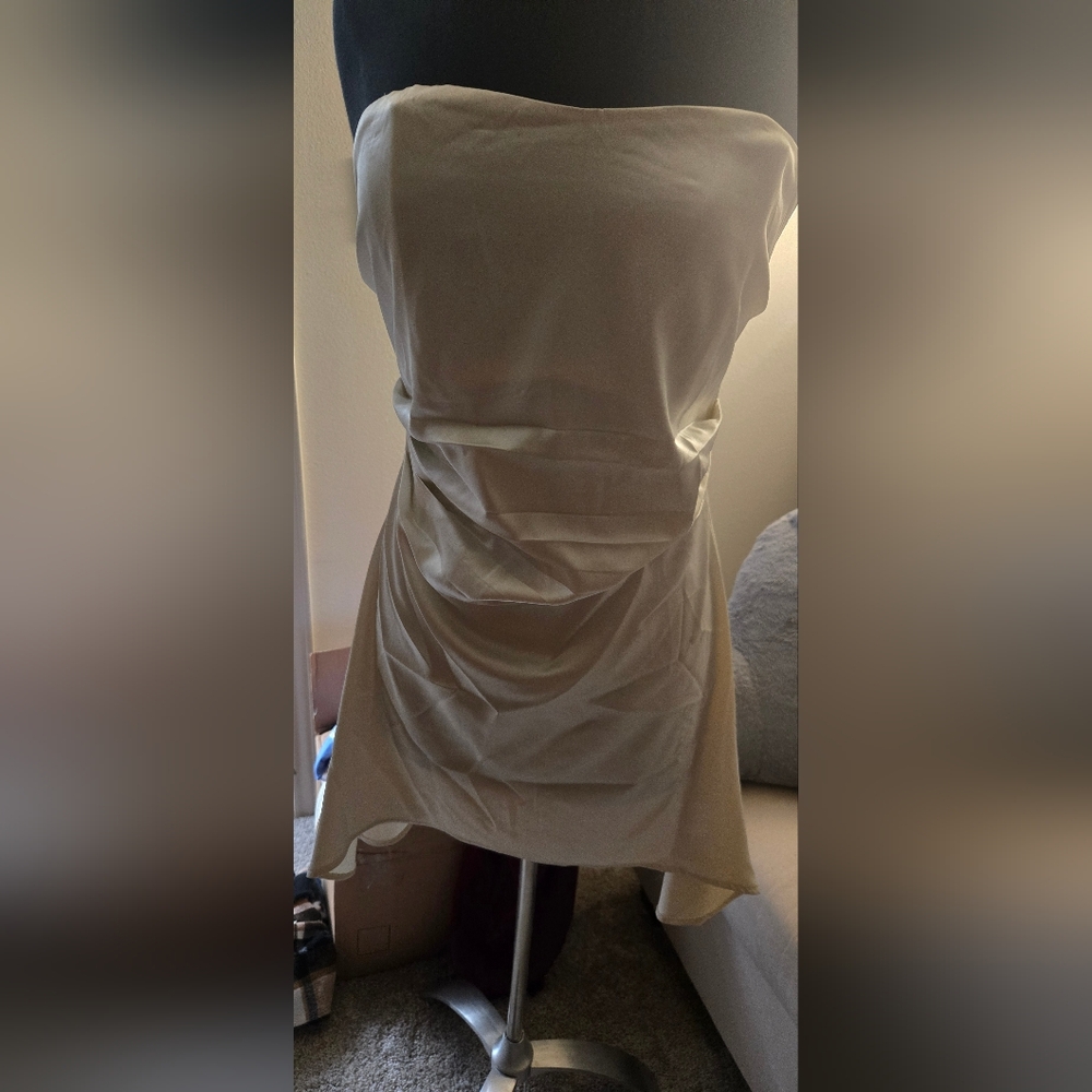 Forever 21 Cream Backless Dress